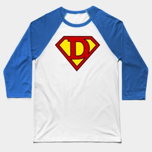 Superhero Symbol Letter D Baseball T-Shirt